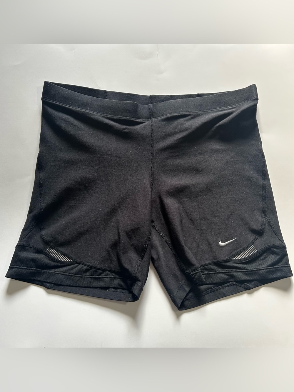 Nike Women’s Black Bike Shorts with Reflective Swoosh Size L